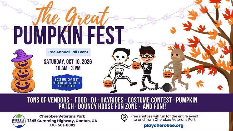graphic that reads The Great Pumpkin Fest with event details